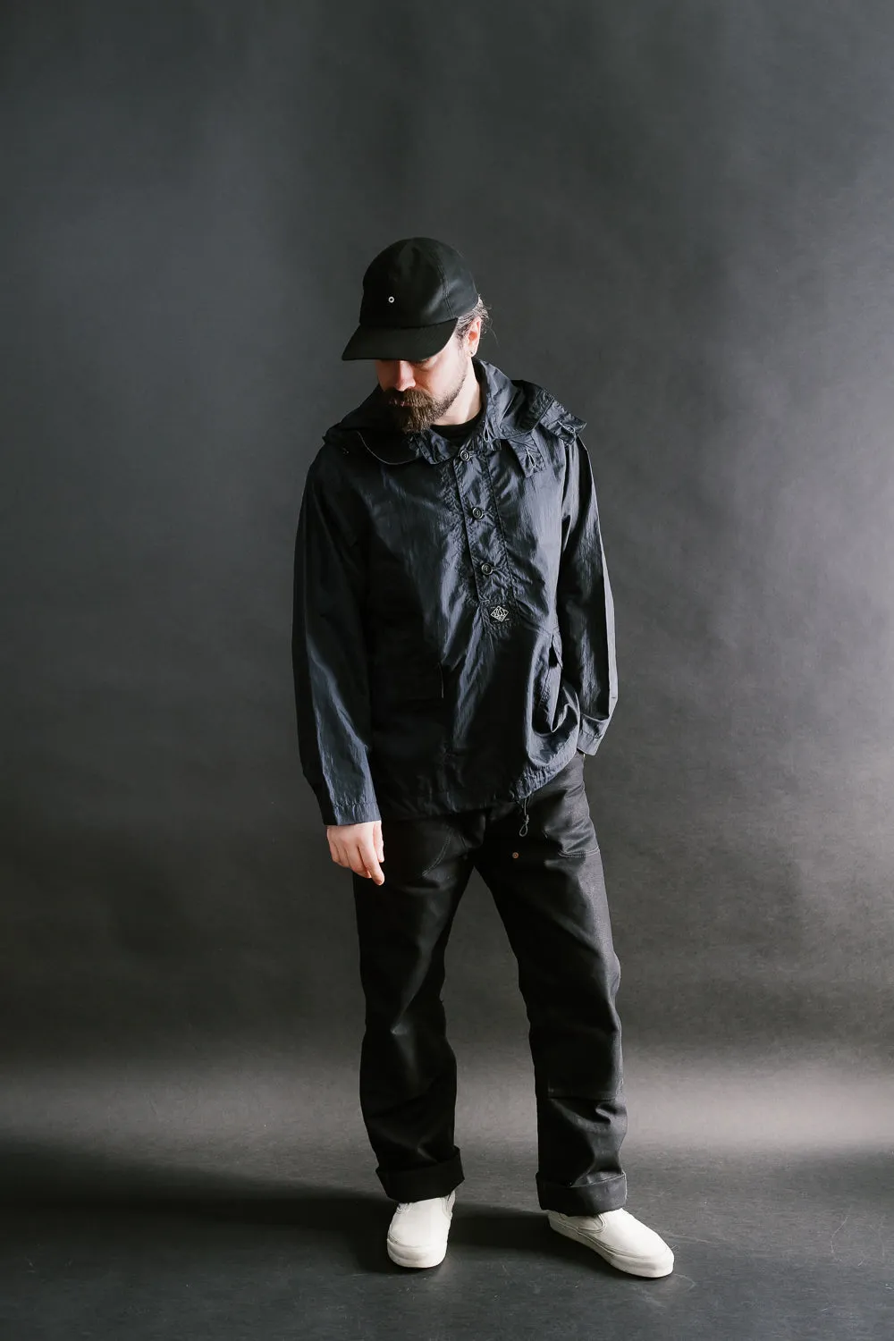 1105-CTN - NAVY Parka Crinkle Nylon Tafetta - Navy