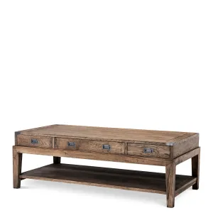 110738 - Coffee Table Military smoked oak finish