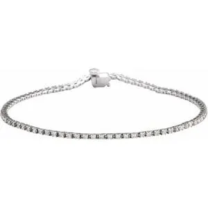 14K White 1 CTW Lab-Grown Diamond Line 7 1/4" Bracelet