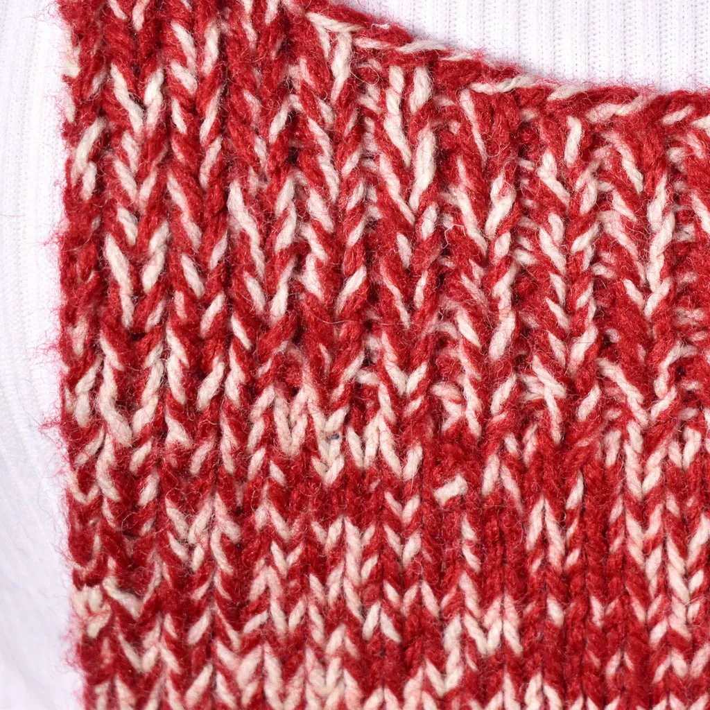 1970s Red & Tan Open Knit Vest