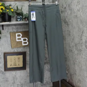 32 Degrees Wide Leg Pants Ribbed Semi-Flare Pants Urban Chic Gray Green L