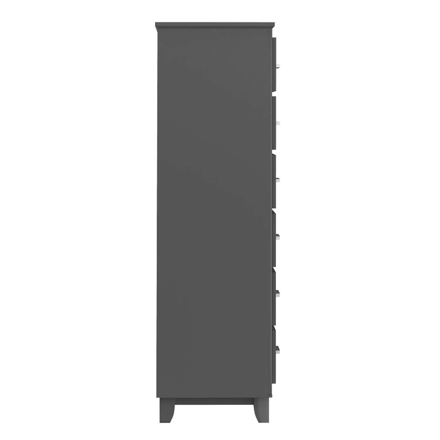 6 drawer chest storage organization for office home decor, dark grey