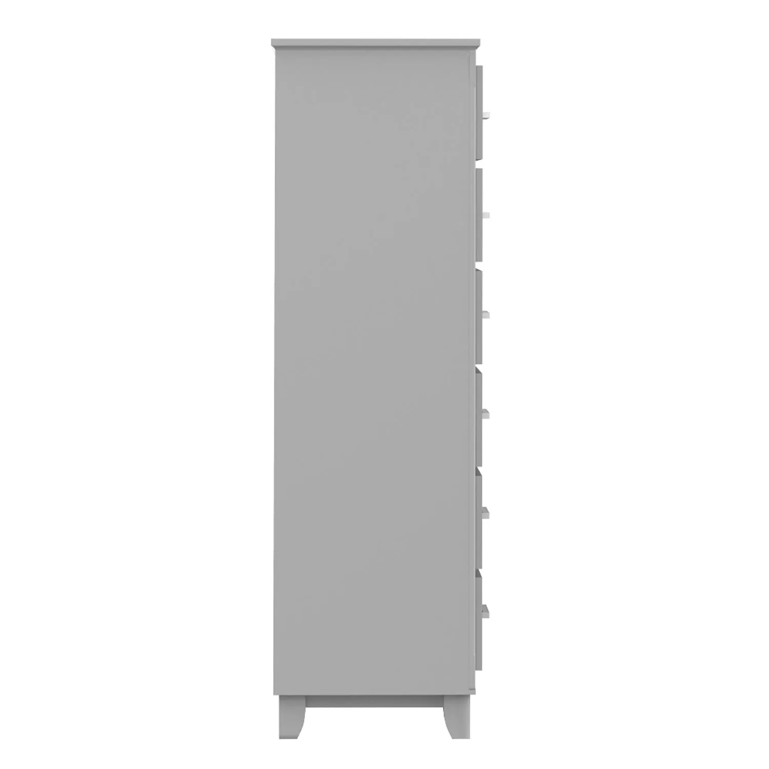 6 drawer chest storage organization for office home decor, light grey