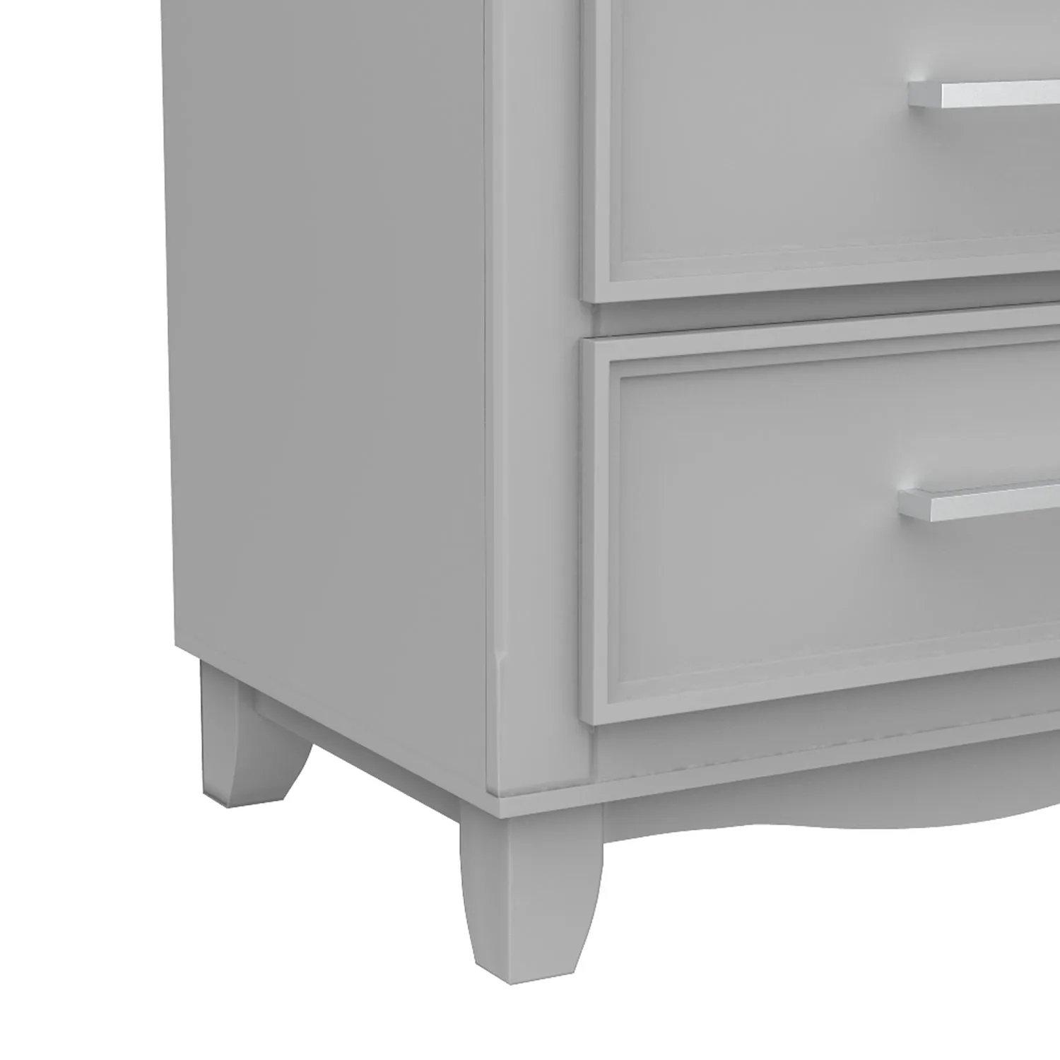 6 drawer chest storage organization for office home decor, light grey