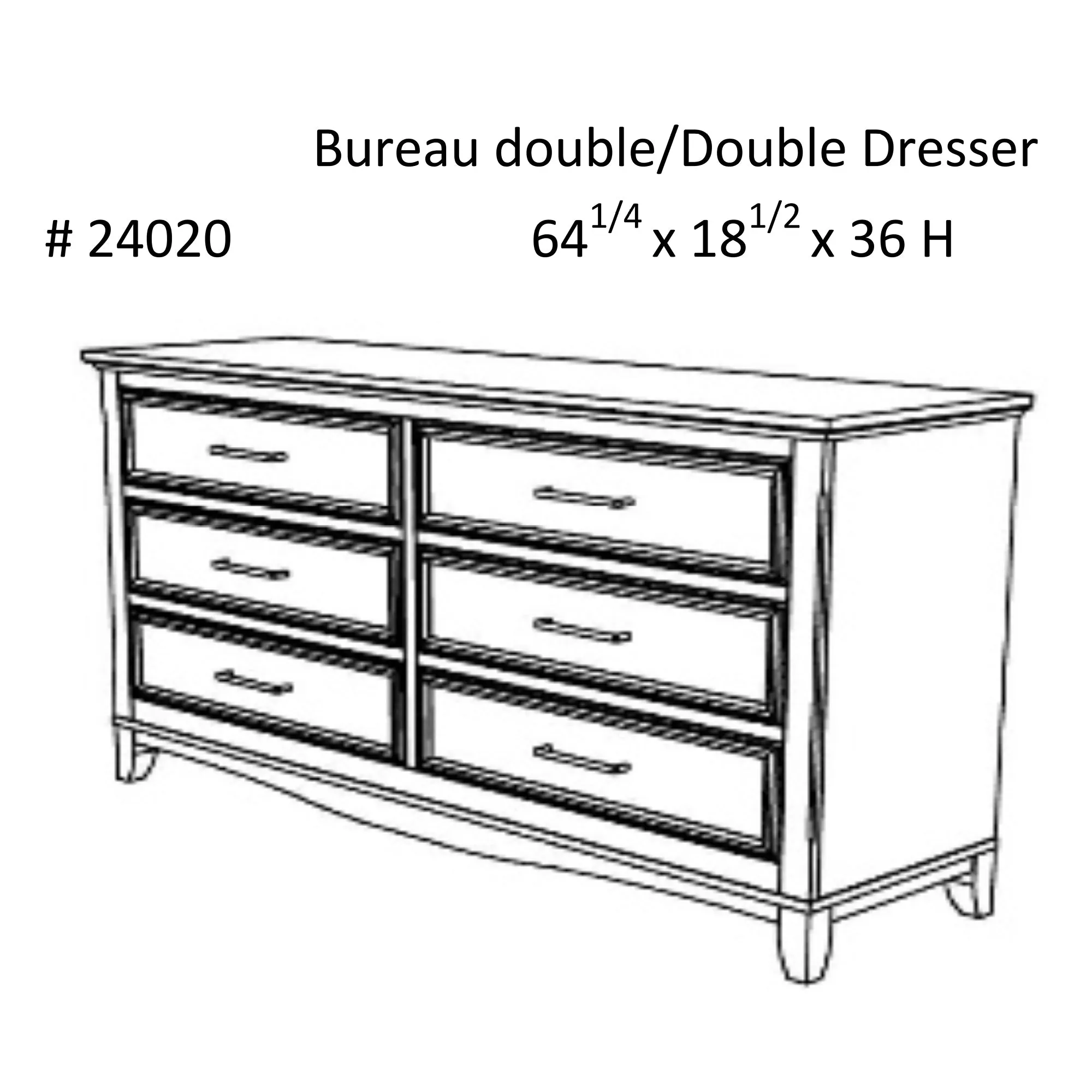 6-drawer double dresser organization for home decor, dark grey & white