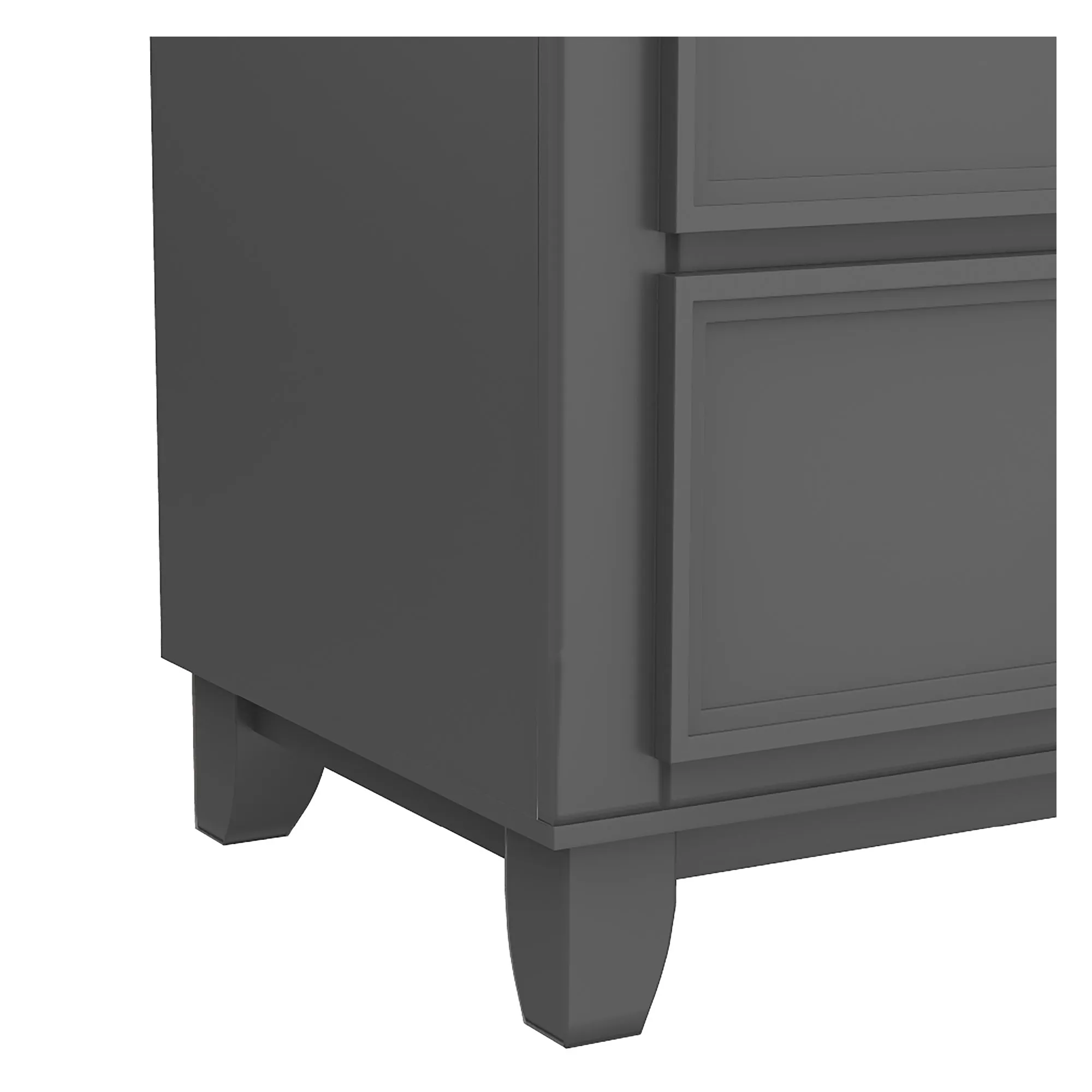 6-drawer double dresser organization for home decor, dark grey