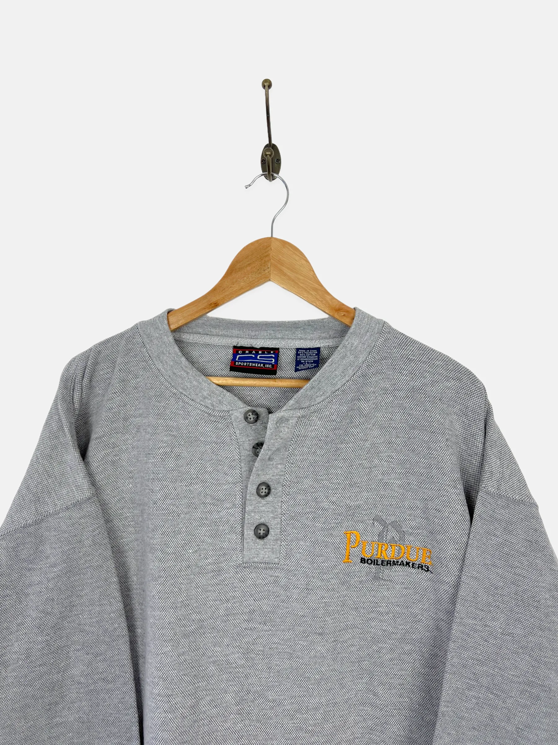 90's Purdue Boilermakers Embroidered Vintage Sweatshirt Size XL