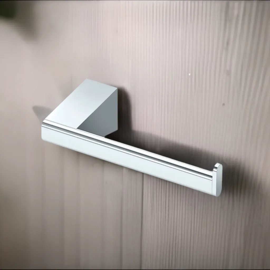 A-Line Euro Toilet Paper Holder - Wall Mount - 7" Brass/Polished Chrome