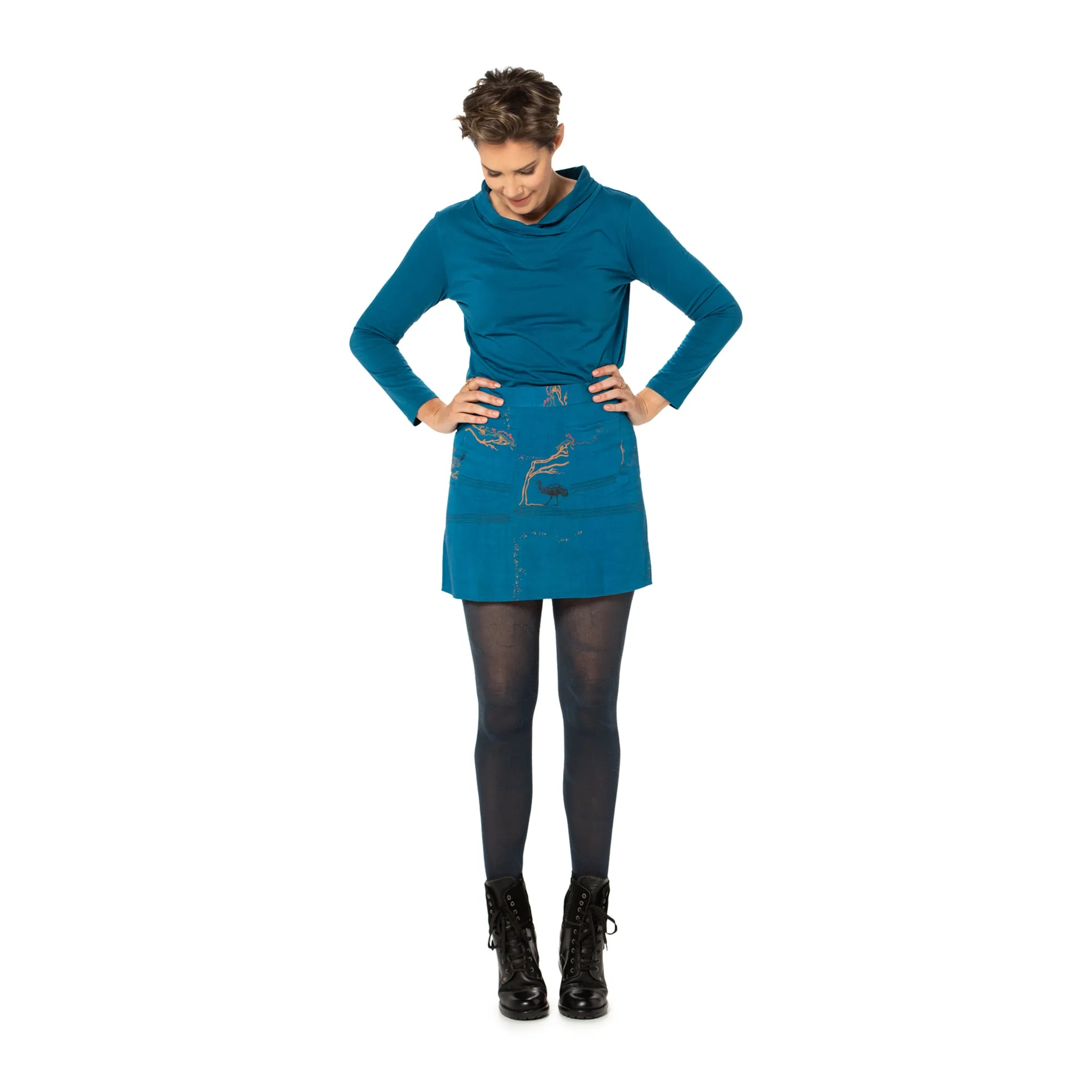 A-line mini skirt - Reversible