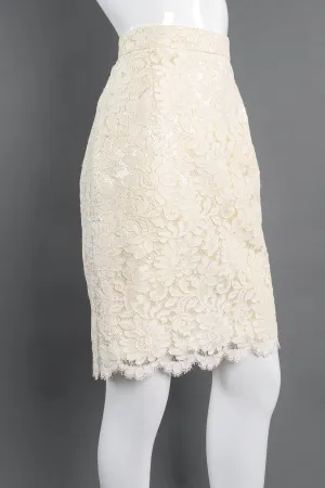 Alençon Lace Pencil Skirt