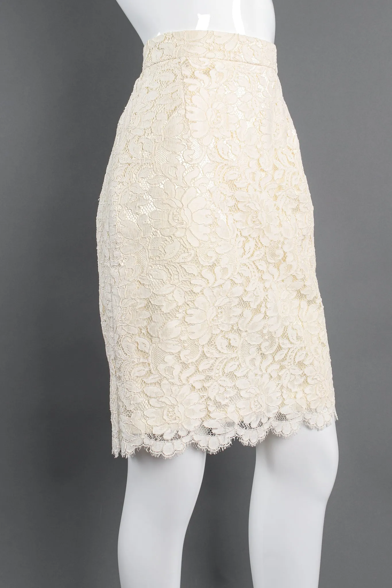 Alençon Lace Pencil Skirt