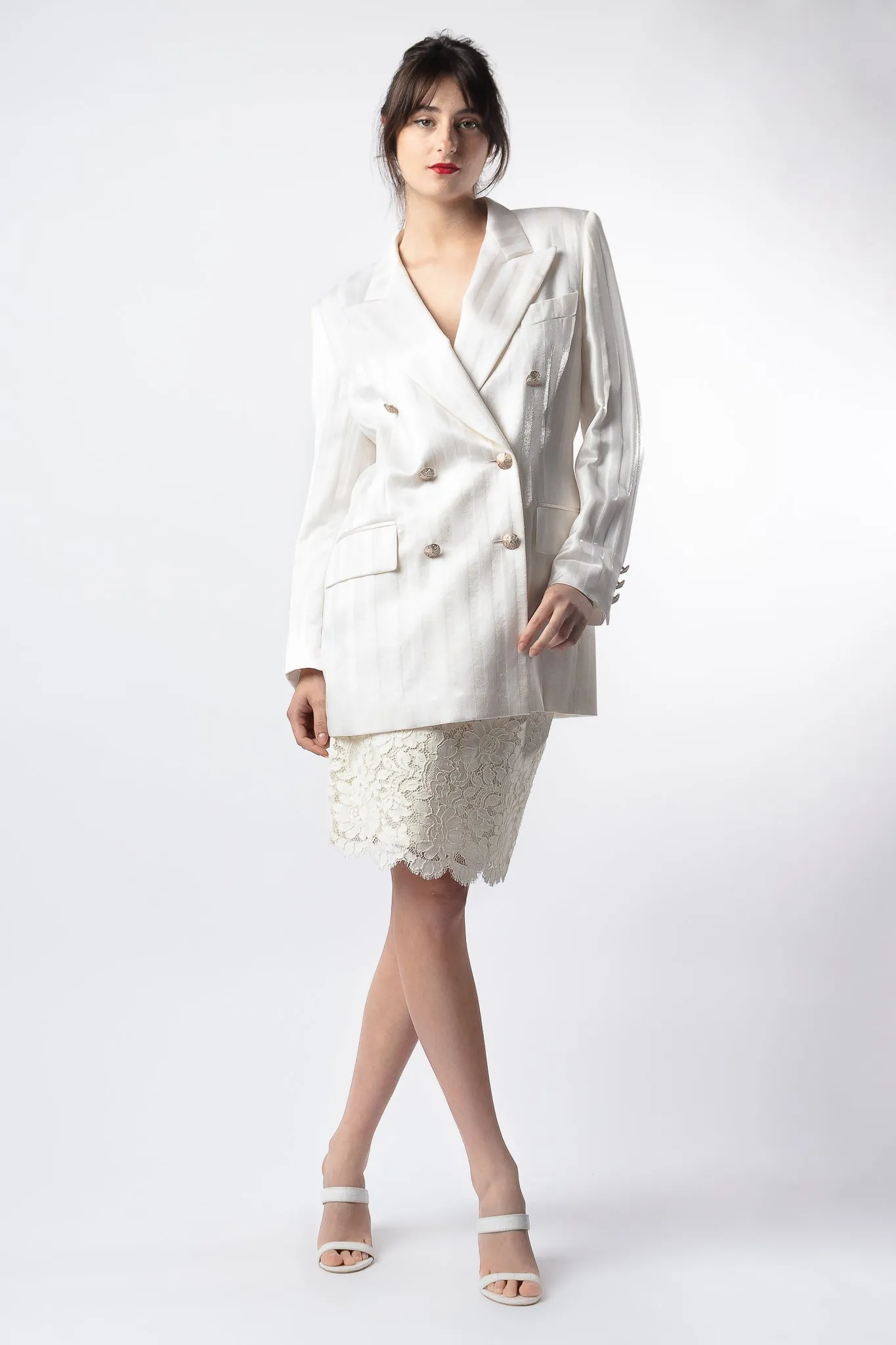 Alençon Lace Pencil Skirt