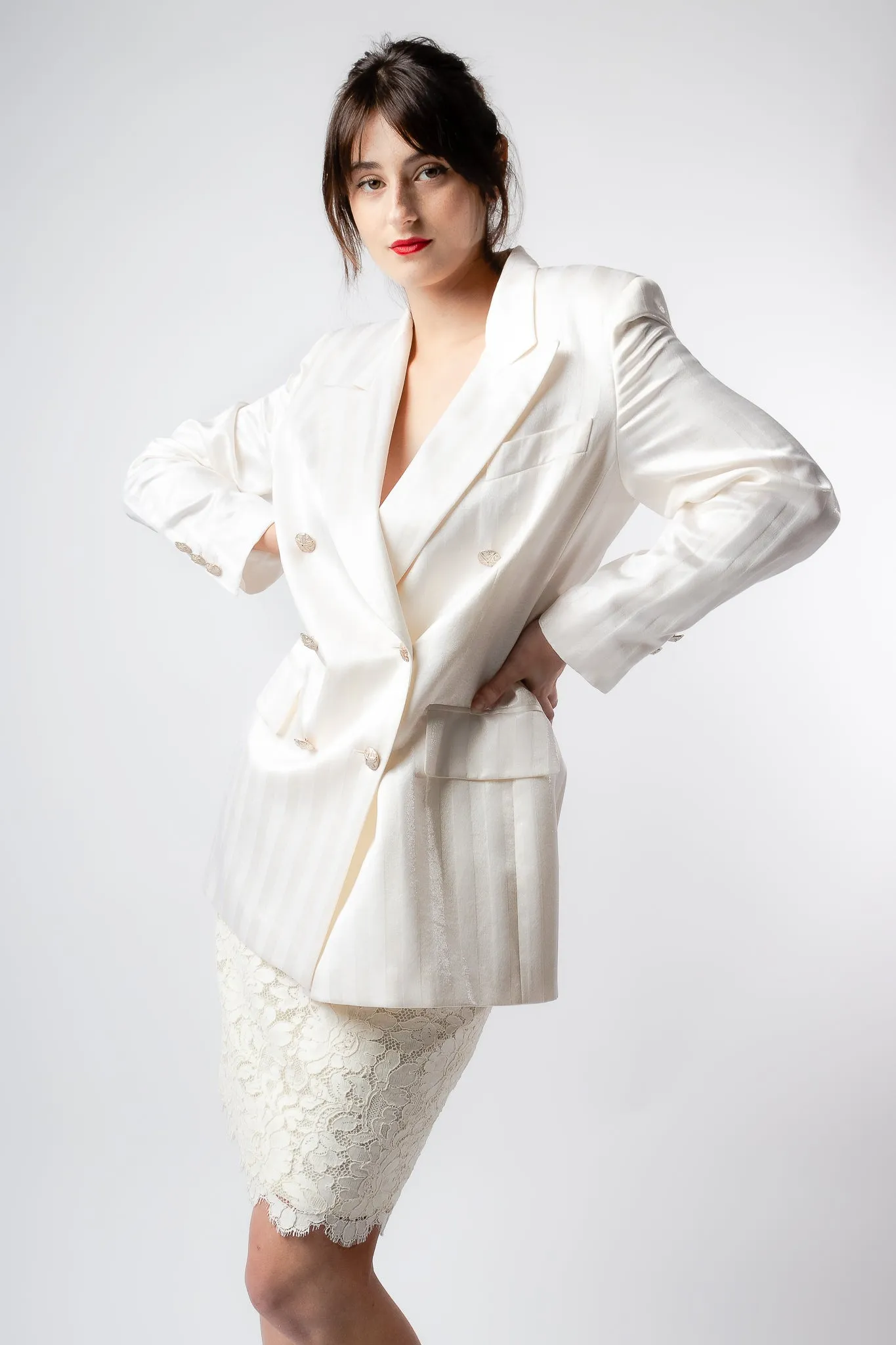 Alençon Lace Pencil Skirt