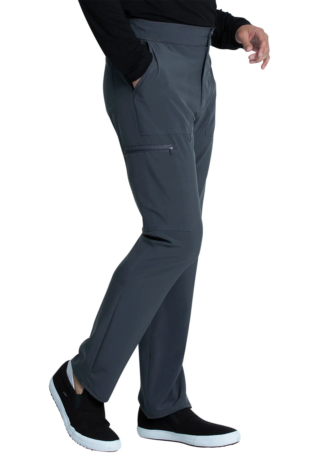 Allura CKA186 Men's Fly Front Cargo Pants Pewter