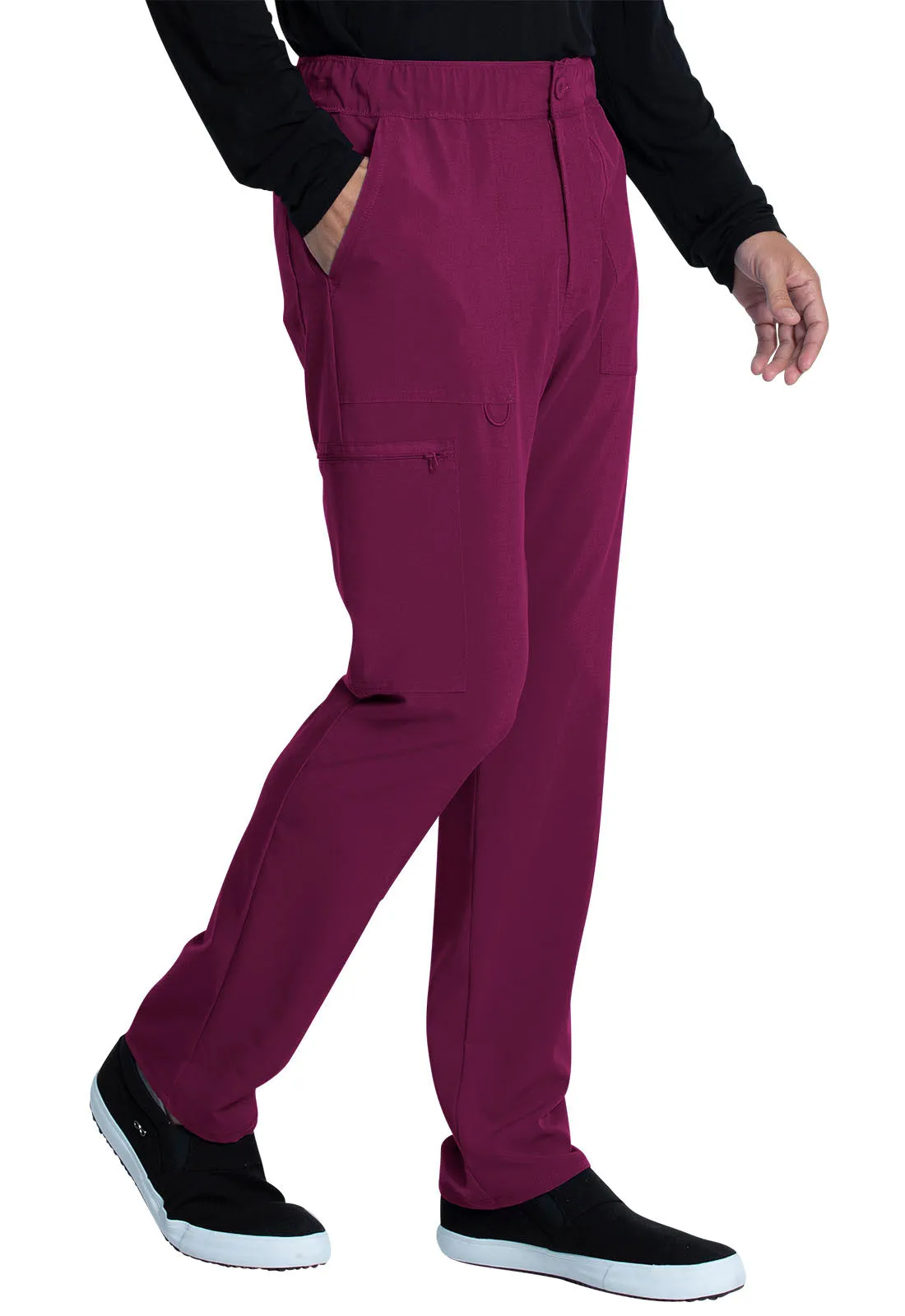 Allura CKA186 Men's Fly Front Cargo Pants Wine