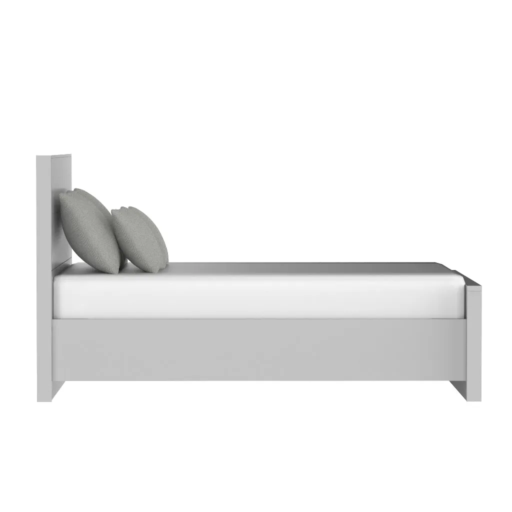 Alpha double bed, light grey