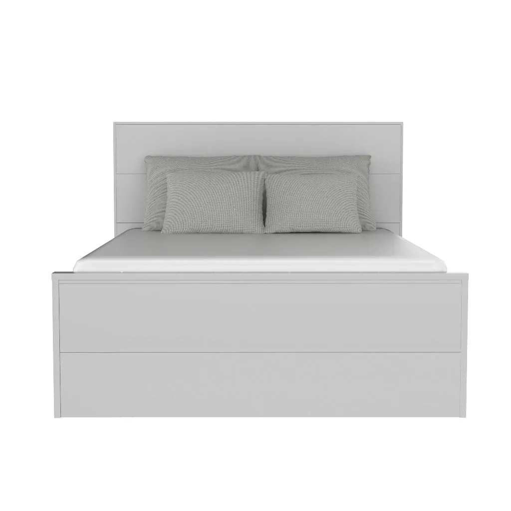 Alpha double bed, light grey
