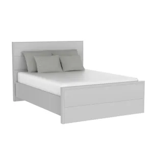 Alpha double bed, light grey