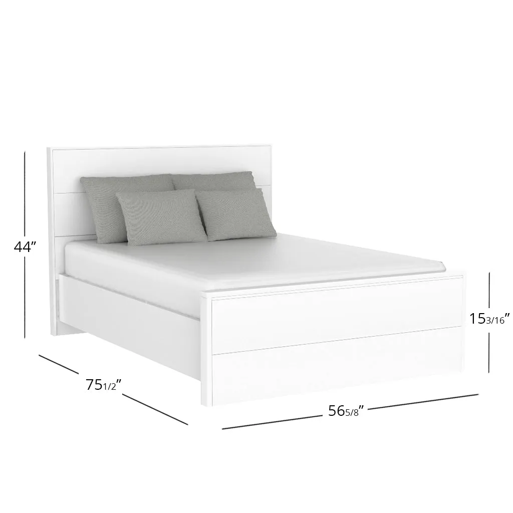 Alpha double bed, white