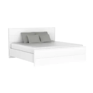 Alpha king bed, white