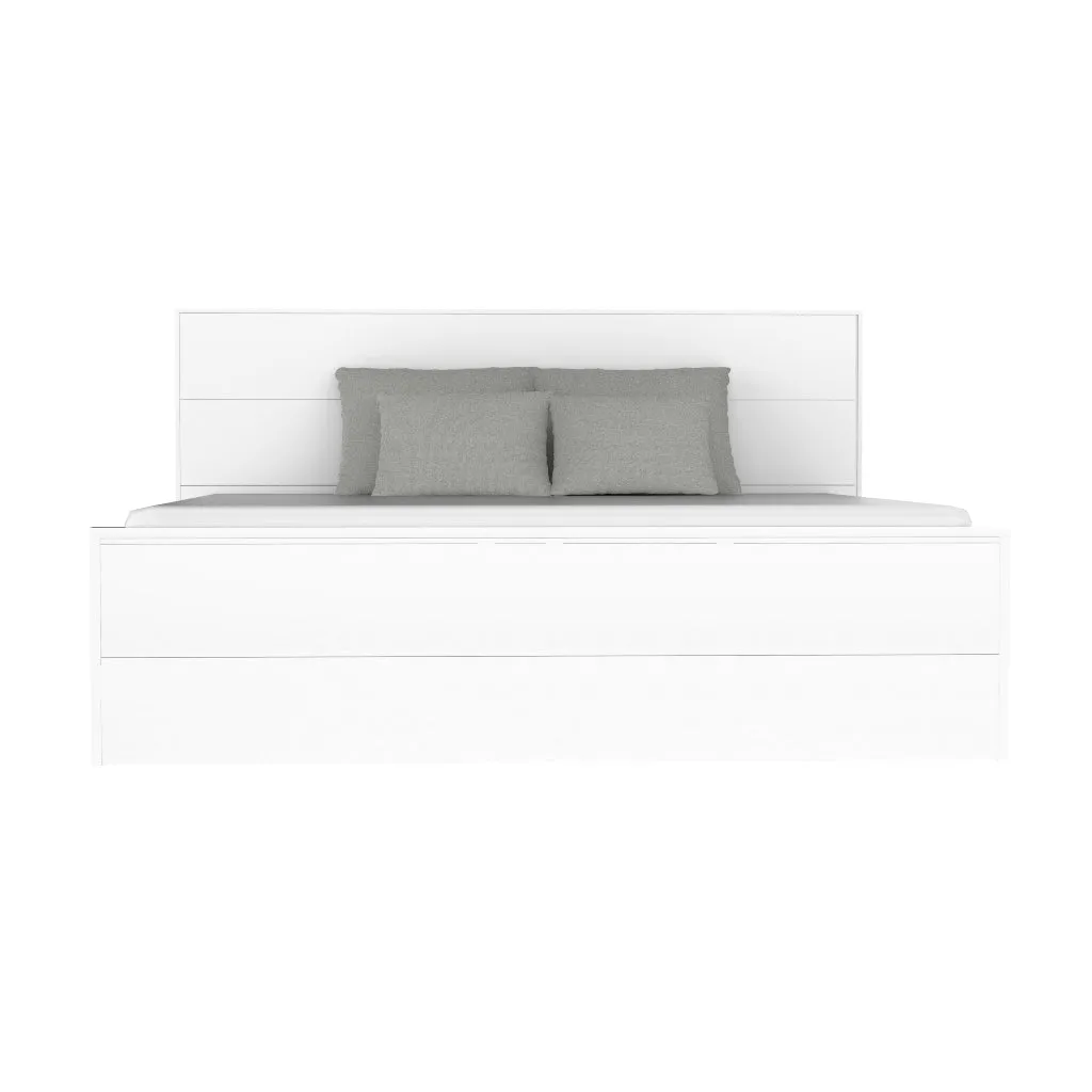 Alpha king bed, white
