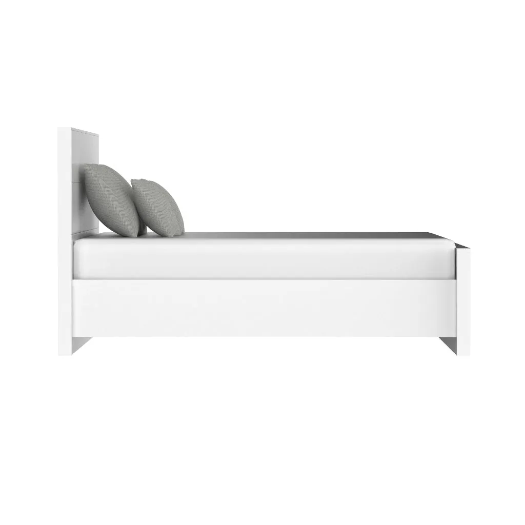Alpha king bed, white