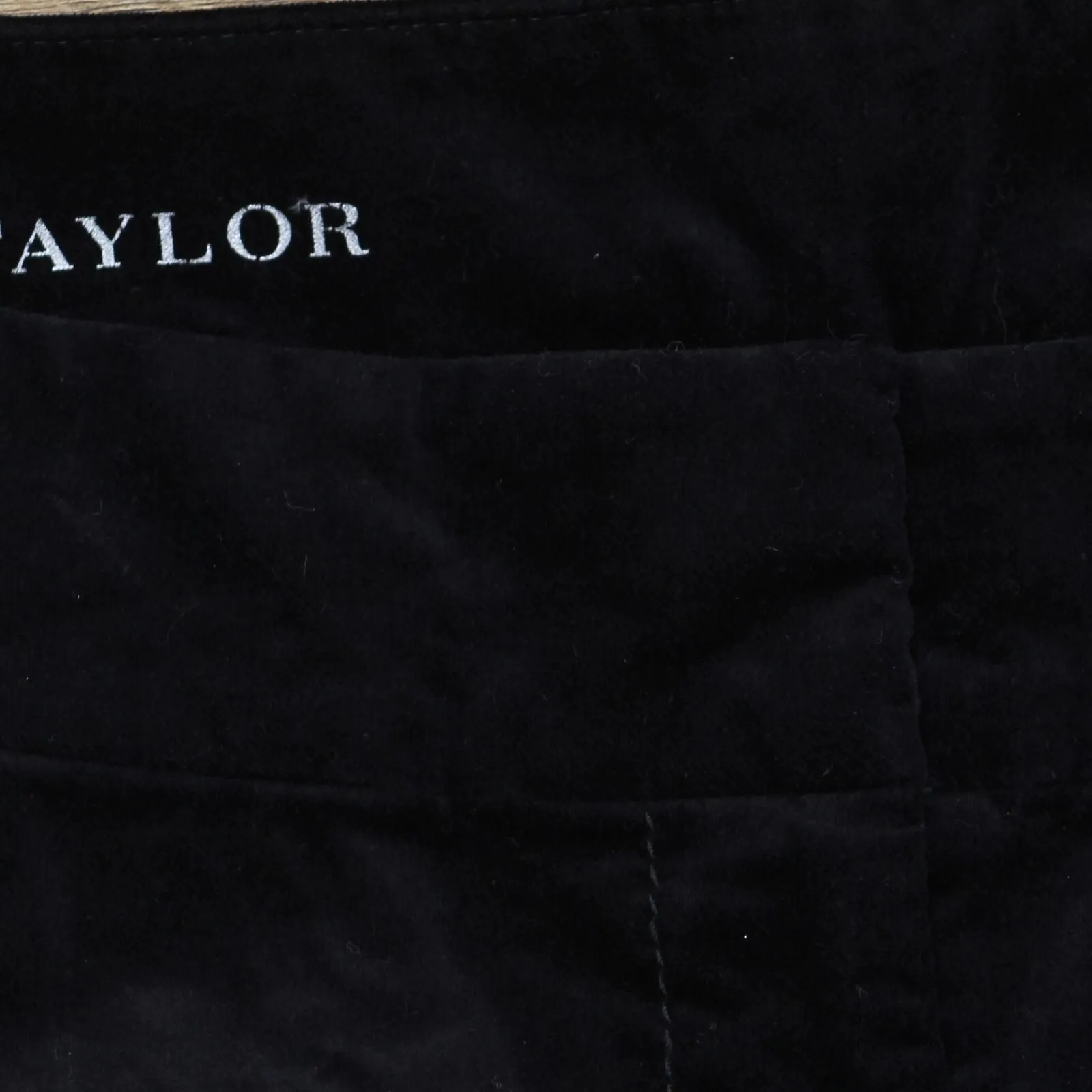 Ann Taylor Womens Velvet Straight Leg Dress Pants 166ffc3d9a425d Black 4P