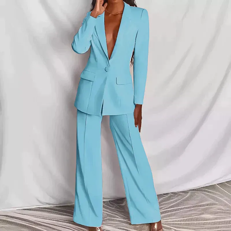 Anunciada® | Fashionable Set Consisting Of A Stylish Blazer And Elegant Trousers