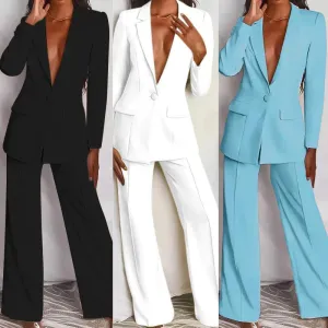 Anunciada® | Fashionable Set Consisting Of A Stylish Blazer And Elegant Trousers