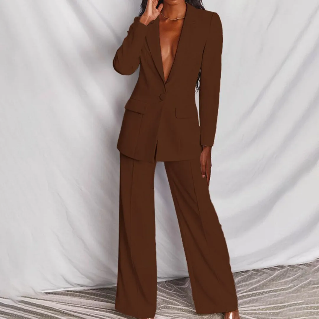 Areta® | Two-Piece Blazer And Trousers Set For Women