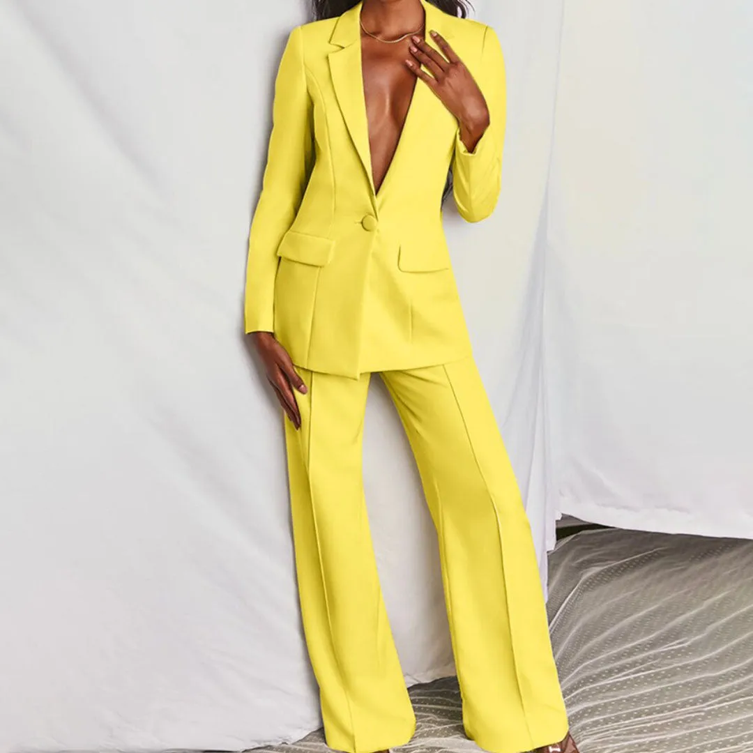 Areta® | Two-Piece Blazer And Trousers Set For Women