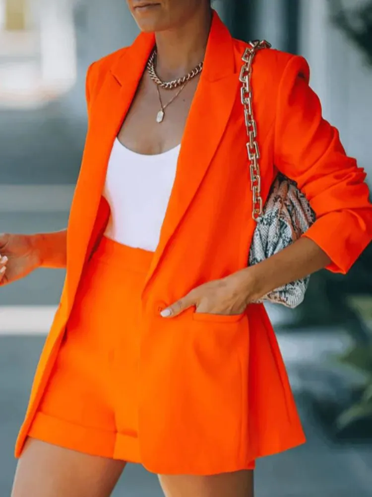 Arilda® | Women'S Blazer And Shorts Set