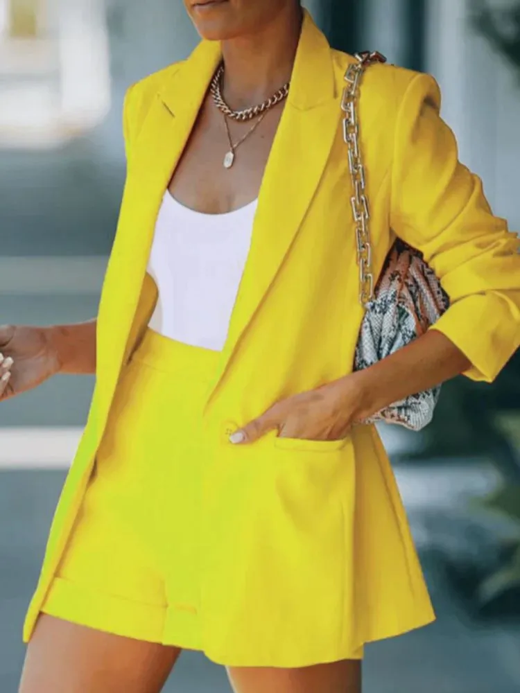 Arilda® | Women'S Blazer And Shorts Set