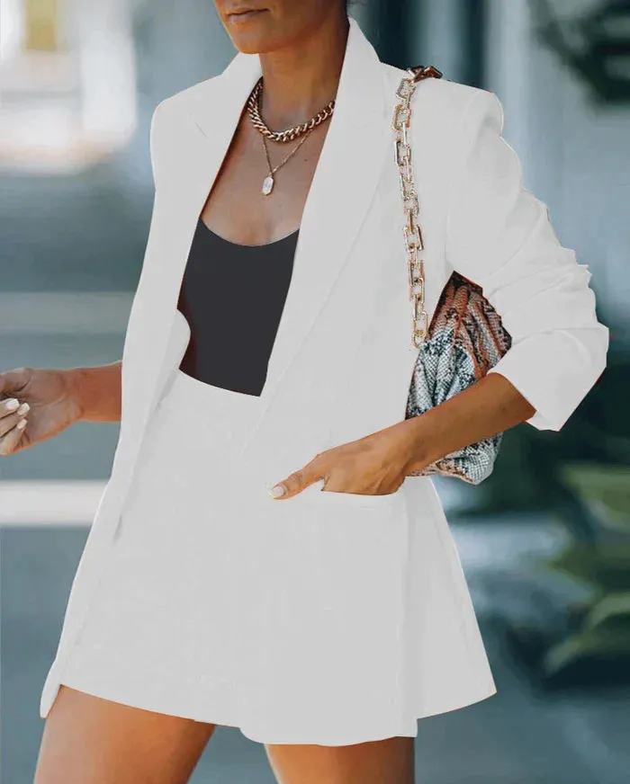 Arlene® | Blazer & Shorts Set. Elegant Two-Piece Outfit For Women