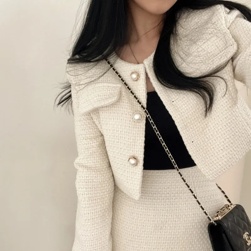 Armanda® | Elegant Rock Und Blazer Set