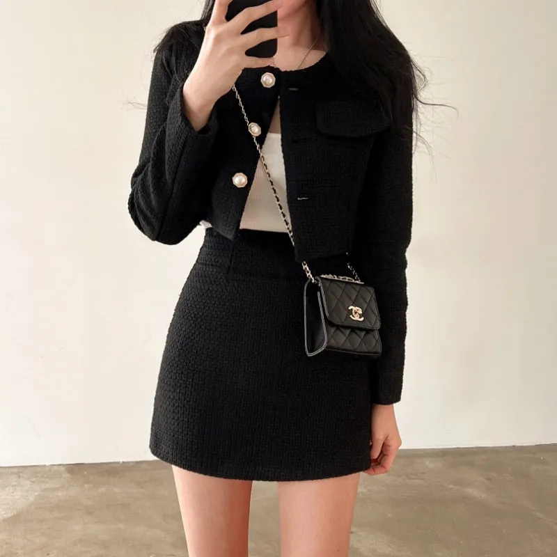 Armanda® | Elegant Rock Und Blazer Set