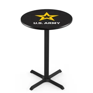 Army Star Pub Table with X-Style Base (Black)*