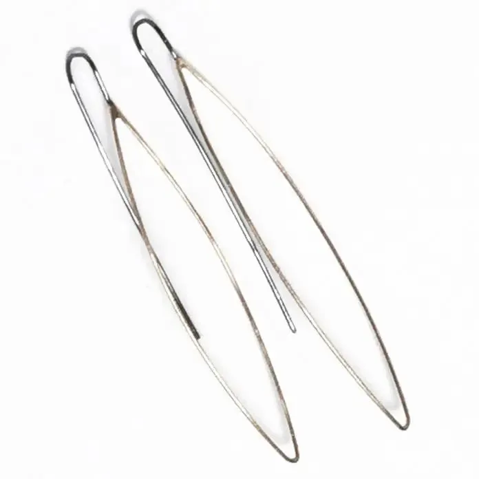 Autumn Leaf Brass and Oxidized Sterling Silver Earrings ALE002 by Votive Designs Jewelry