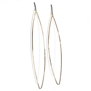 Autumn Leaf Brass and Oxidized Sterling Silver Earrings ALE002 by Votive Designs Jewelry