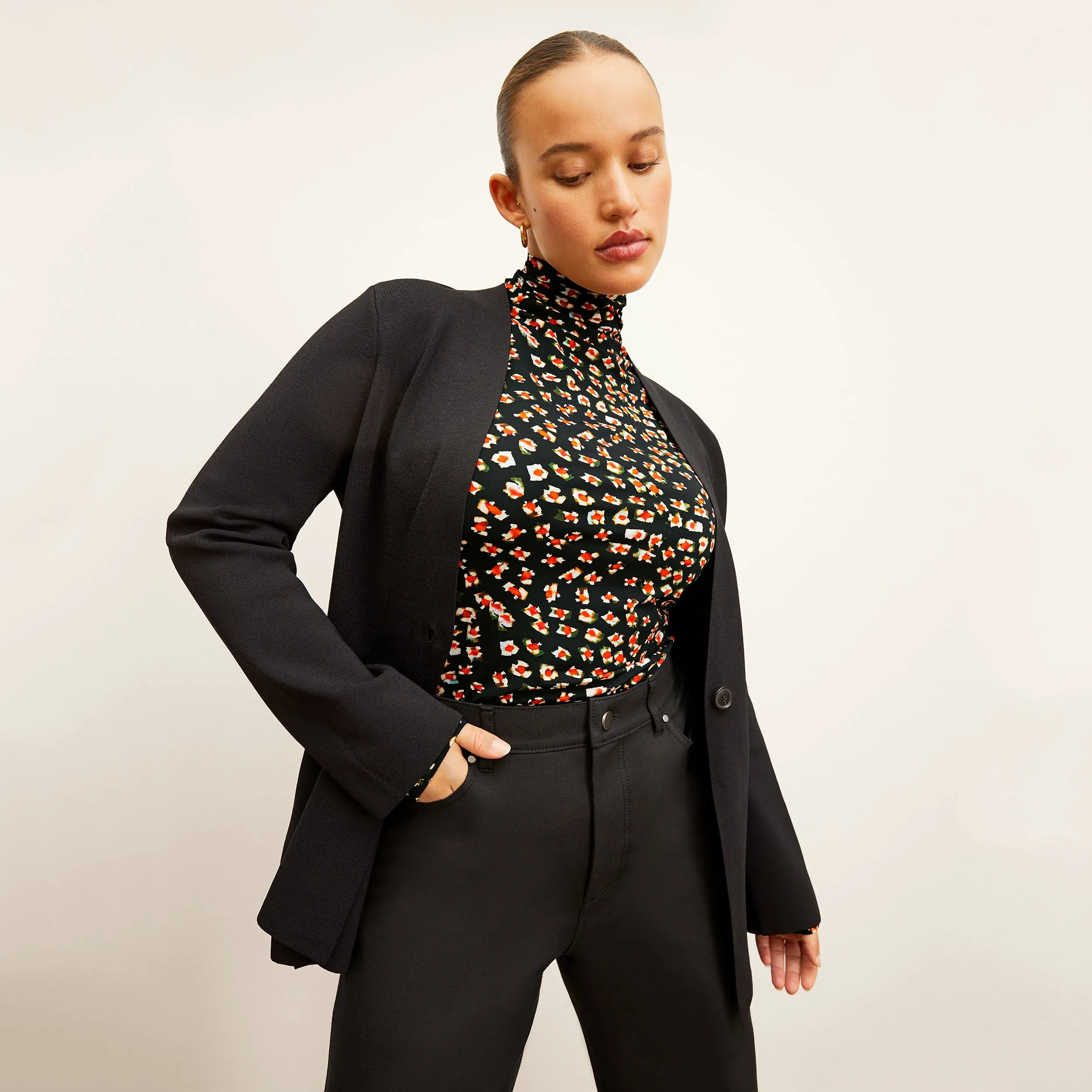 Axam Layering Turtleneck - Printed Jersey  :: Kaleidoscope Print