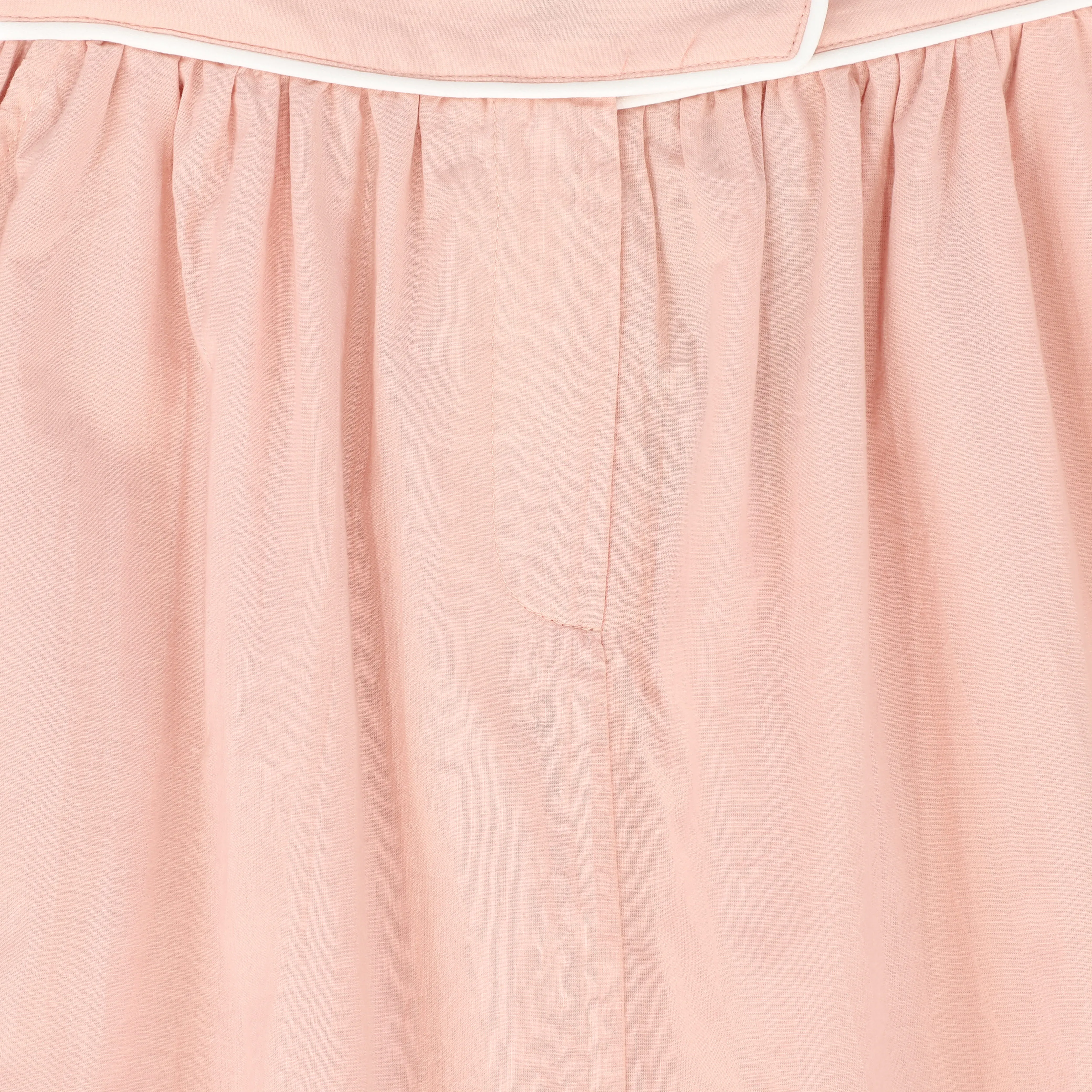 BAMBOO PINK PIPED A-LINE SKIRT