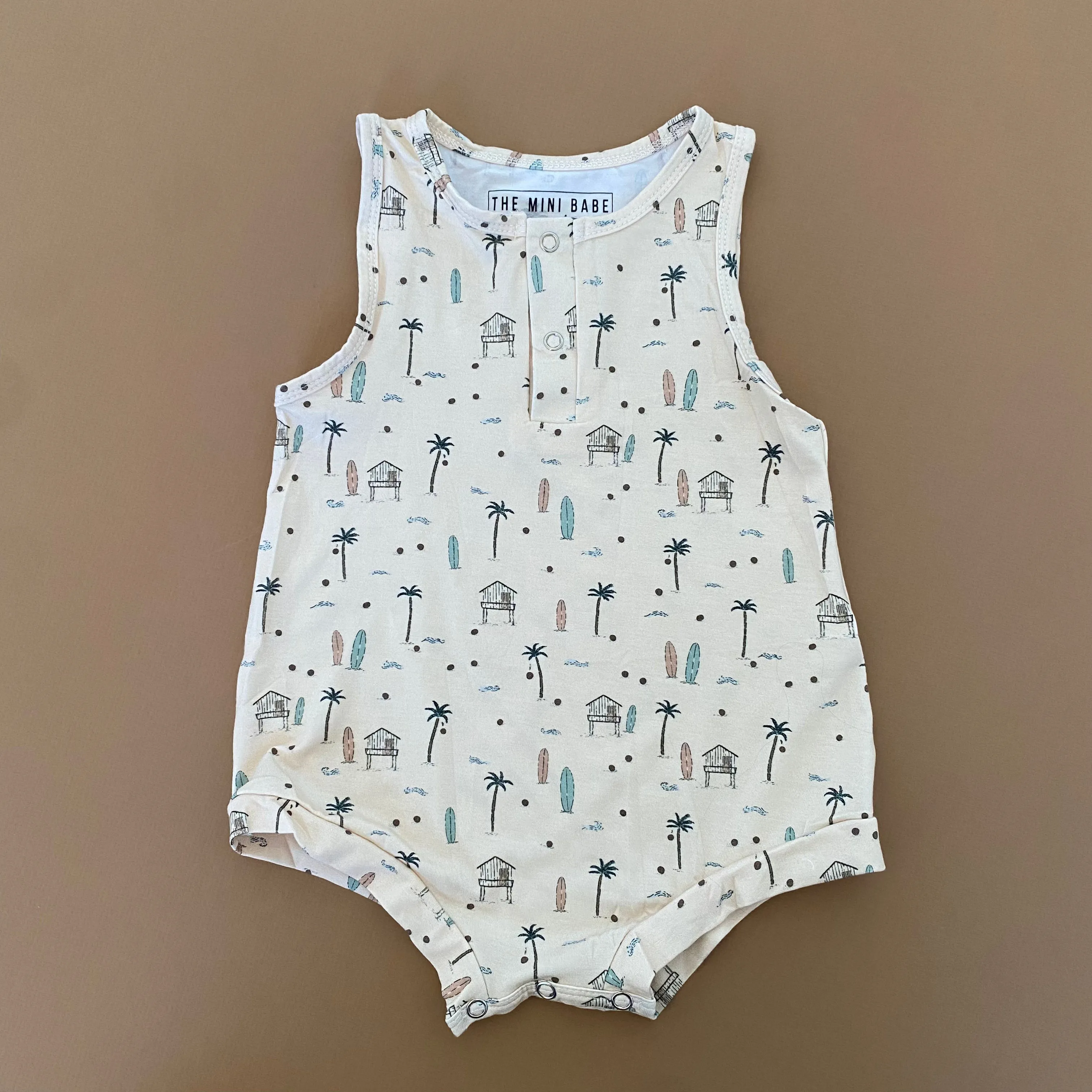 Bamboo Tank Romper - Surfside