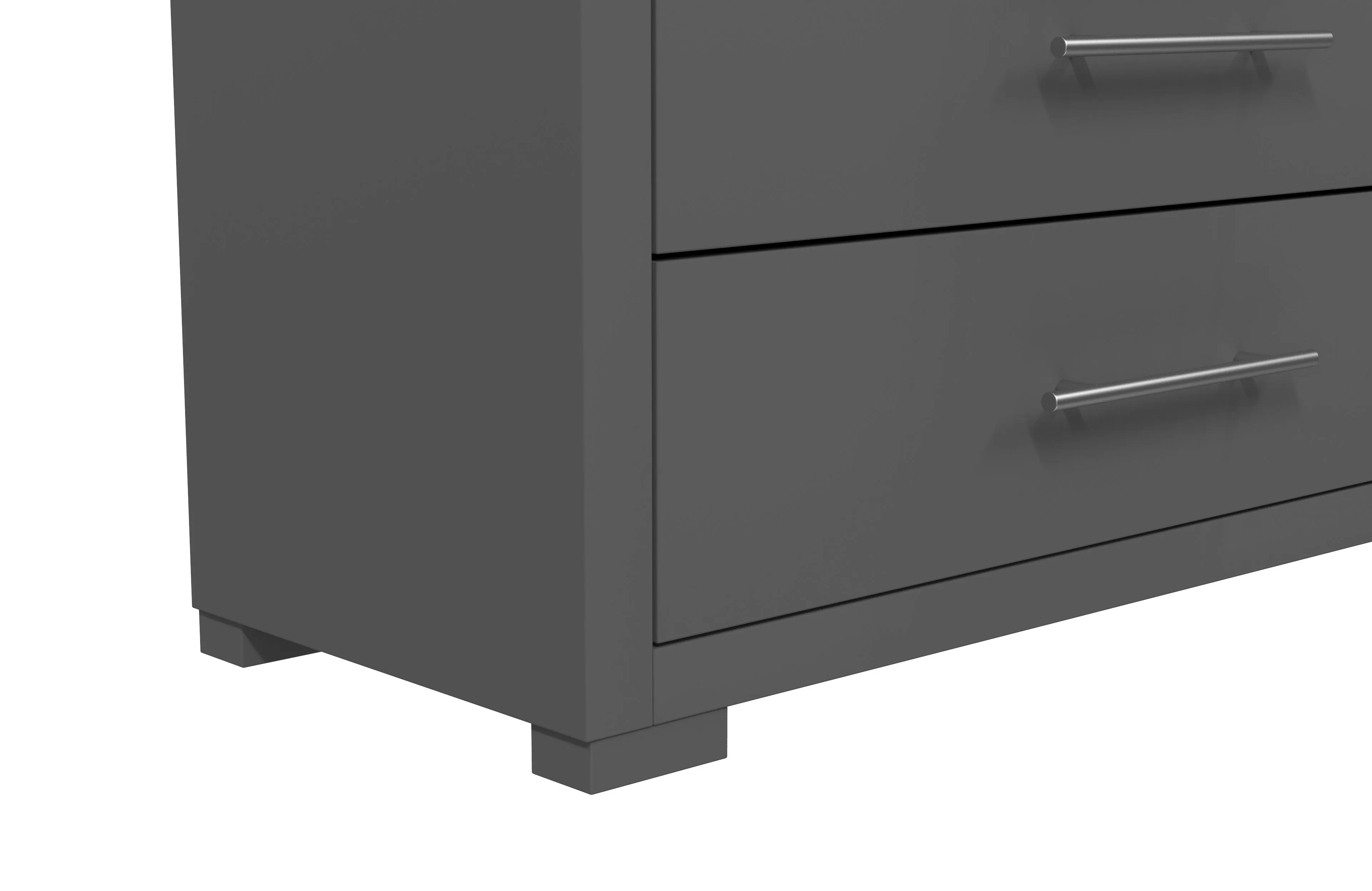 Barton 5 drawer chest storage for bedroom decoration, dark grey