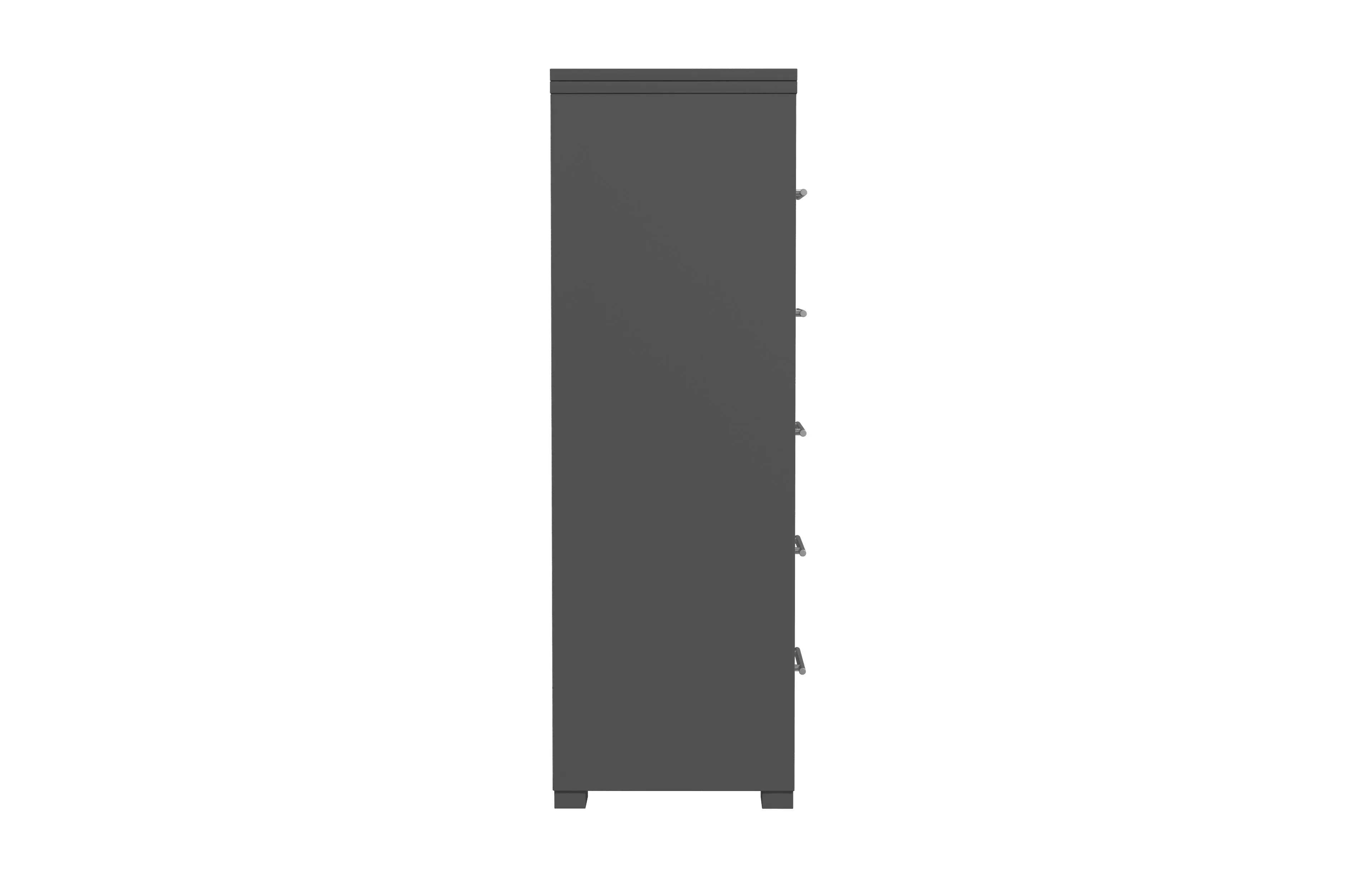 Barton 5 drawer chest storage for bedroom decoration, dark grey