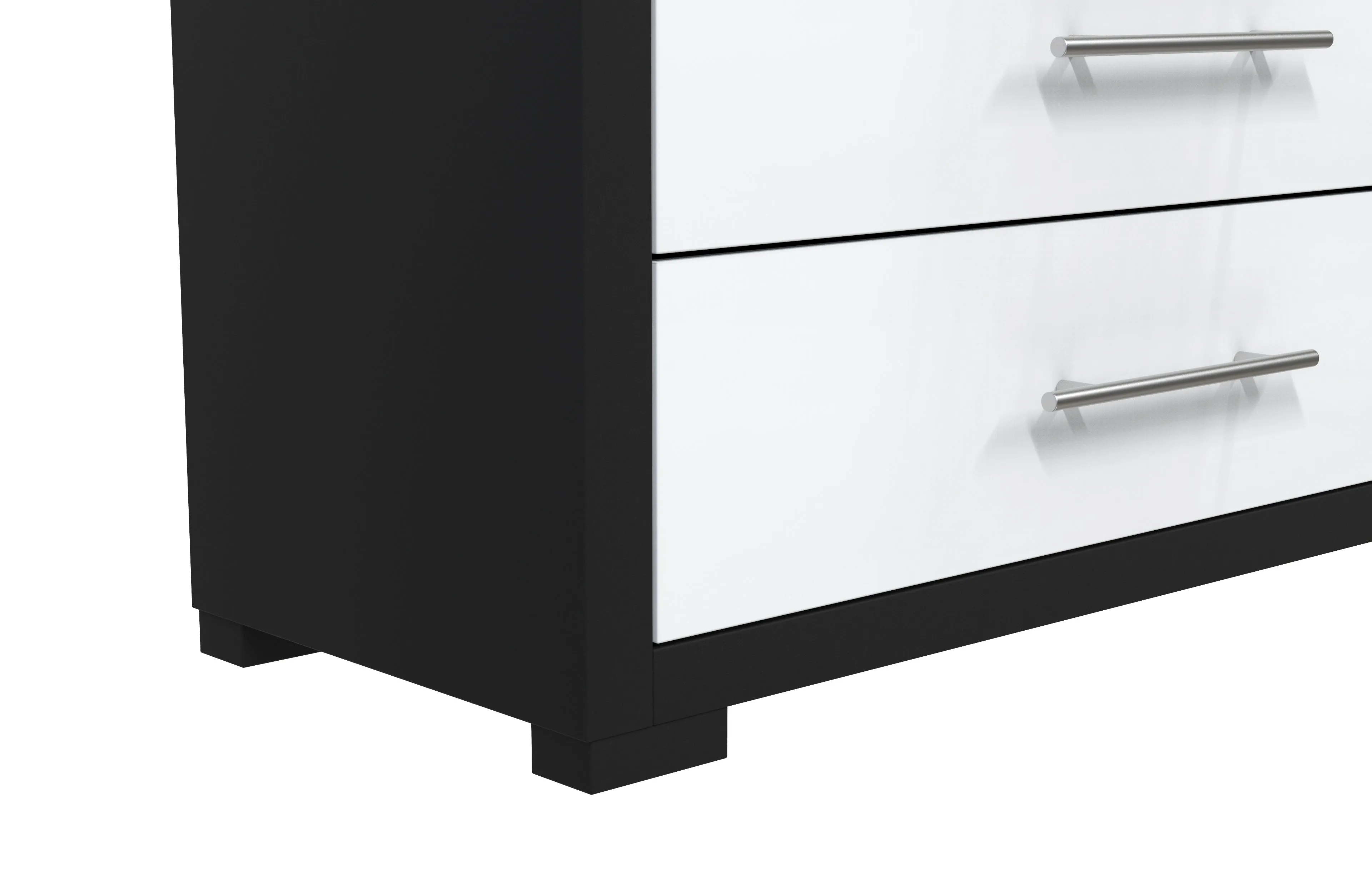 Barton 5 drawer chest storage for bedroom decoration, java & white
