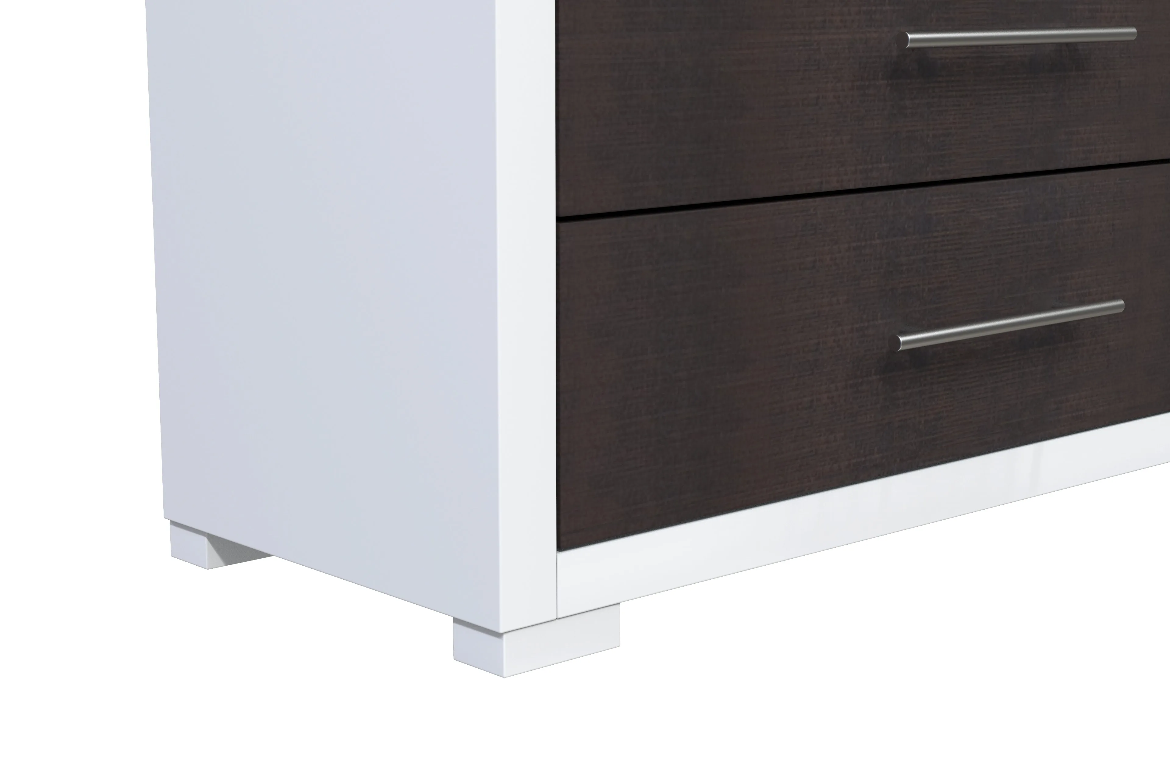 Barton 5 drawer chest storage for bedroom decoration, wood barn & white