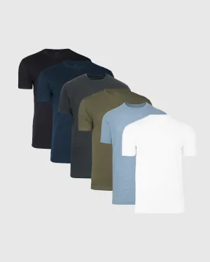 Basic and Heather Crew Neck 6-Pack