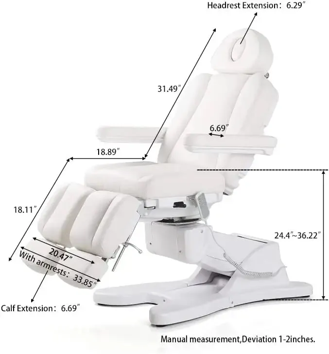 Beautyace Rotating Euphro Facial Bed Separated Legrests