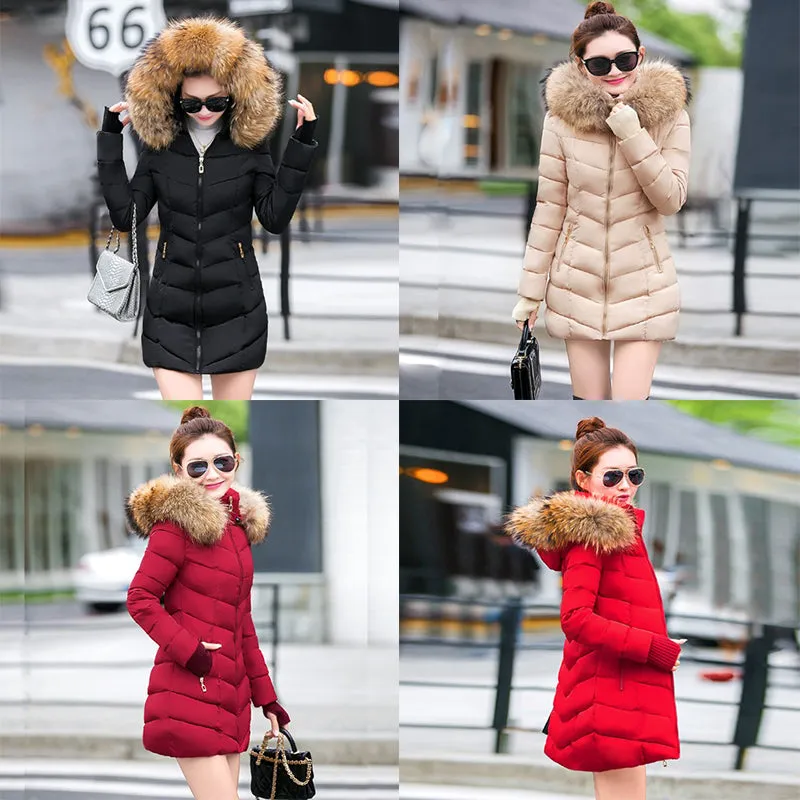 Bella Fox Fur Collar Parka Coat