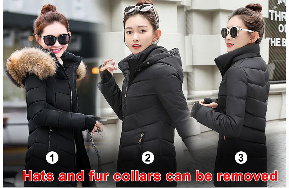 Bella Fox Fur Collar Parka Coat